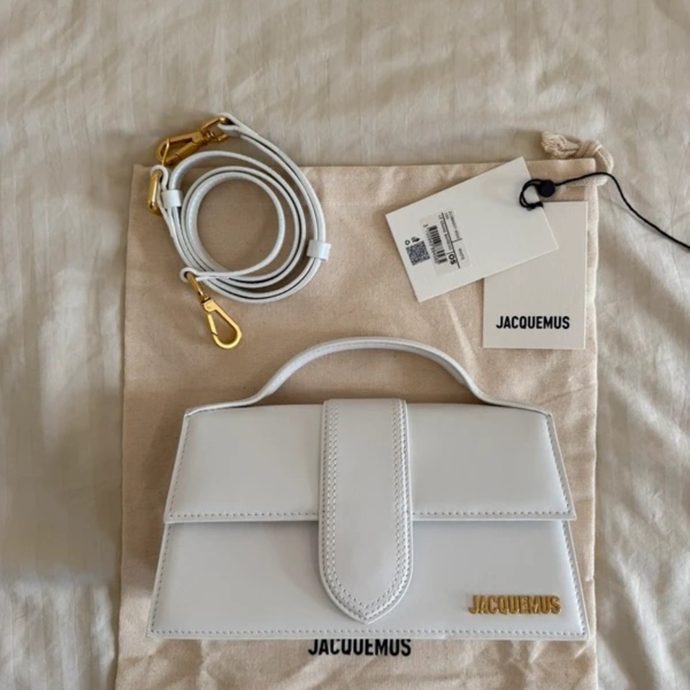💕Jacquemus White Le Chiquito Top-Handle Bag